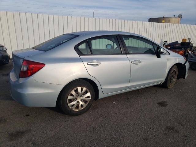 19XFB2F57CE366164 - 2012 HONDA CIVIC LX BLUE photo 3