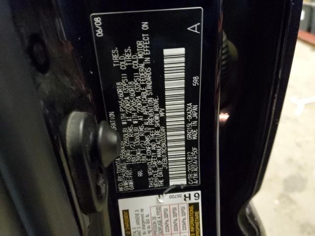 JTEBU17R28K033049 - 2008 TOYOTA 4RUNNER LIMITED BLACK photo 12