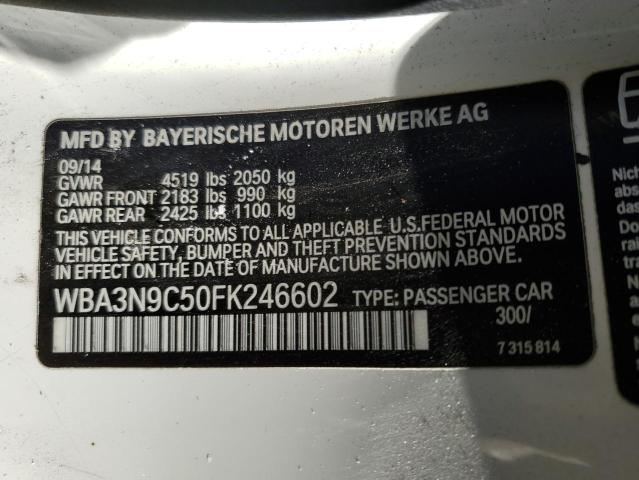 WBA3N9C50FK246602 - 2015 BMW 428 XI WHITE photo 12