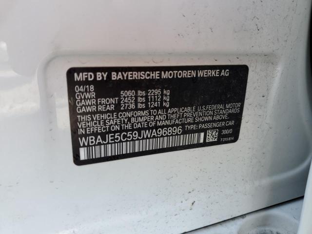 WBAJE5C59JWA96896 - 2018 BMW 540 I Beyaz fotoğraf 12