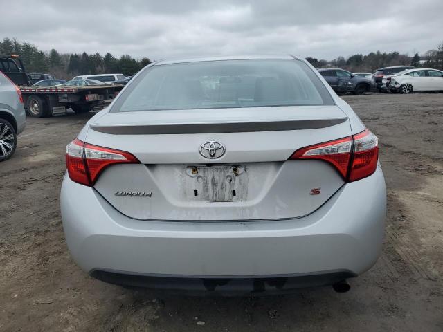 2T1BURHE5EC021599 - 2014 TOYOTA COROLLA L SILVER photo 6