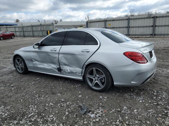 55SWF4KB2GU120441 - 2016 MERCEDES-BENZ C 300 4MATIC SILVER photo 2