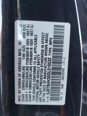 5J8TB4H30DL010532 - 2013 ACURA RDX BLACK photo 13