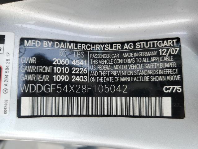 WDDGF54X28F105042 - 2008 MERCEDES-BENZ C 300 SILVER photo 12