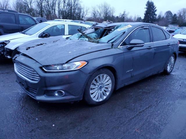 3FA6P0LU3FR305835 - 2015 FORD FUSION SE HYBRID GRAY photo 1