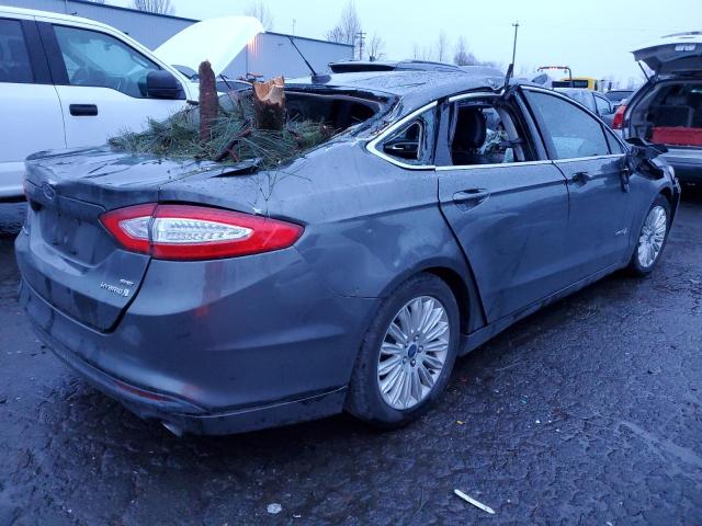 3FA6P0LU3FR305835 - 2015 FORD FUSION SE HYBRID GRAY photo 3