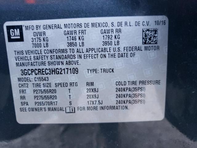 3GCPCREC3HG217109 - 2017 CHEVROLET SILVERADO C1500 LT BLUE photo 13