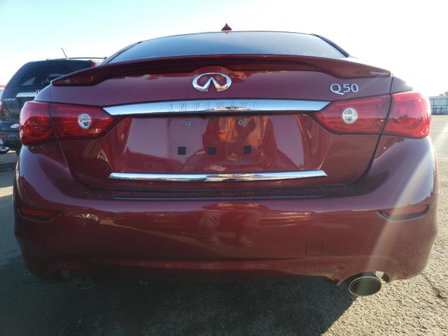 JN1BV7AP6EM691293 - 2014 INFINITI Q50 BASE BURGUNDY photo 6