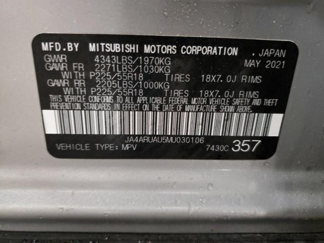 JA4ARUAU5MU030106 - 2021 MITSUBISHI OUTLANDER ES SILVER photo 13