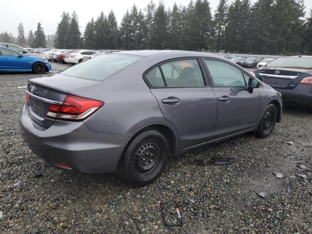 19XFB2F55EE223491 - 2014 HONDA CIVIC LX GRAY photo 3