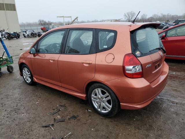 JHMGD38607S058376 - 2007 HONDA FIT S ORANGE photo 2