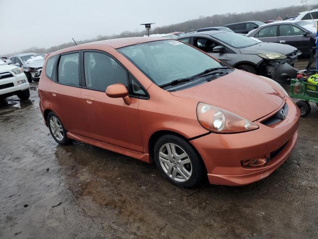 JHMGD38607S058376 - 2007 HONDA FIT S ORANGE photo 4