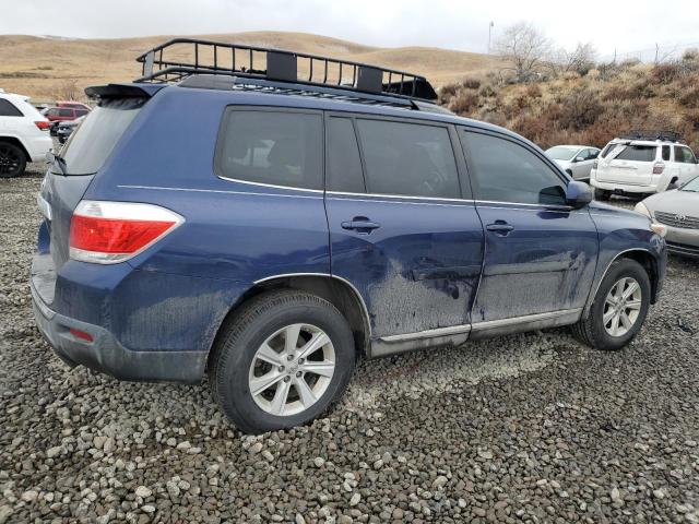 5TDBK3EH5CS098849 - 2012 TOYOTA HIGHLANDER BASE BLUE photo 3