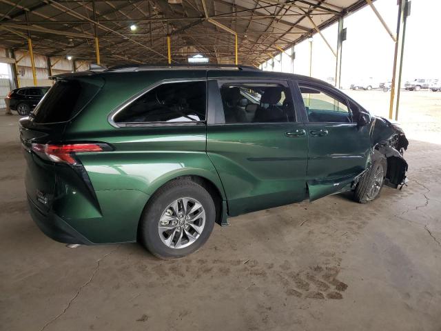 5TDKRKEC2MS067229 - 2021 TOYOTA SIENNA LE GREEN photo 3