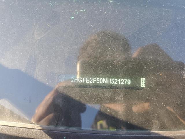 2HGFE2F50NH521279 - 2022 HONDA CIVIC SPORT 白色 照片 12