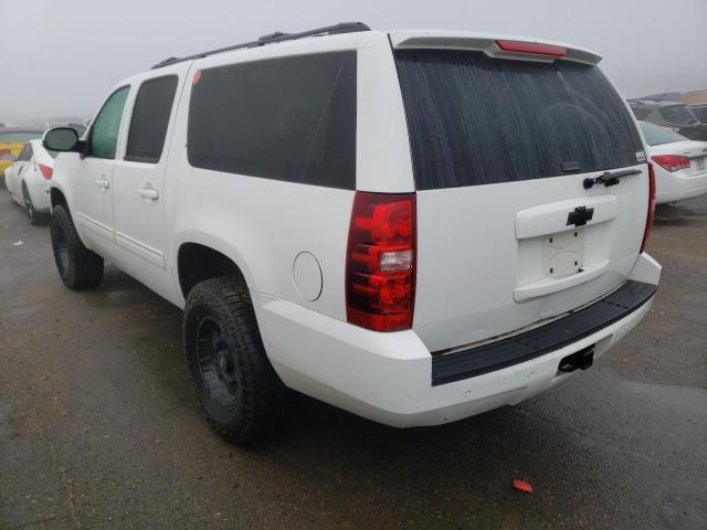 1GNSKJE73CR185442 - 2012 CHEVROLET SUBURBAN K1500 LT WHITE photo 2