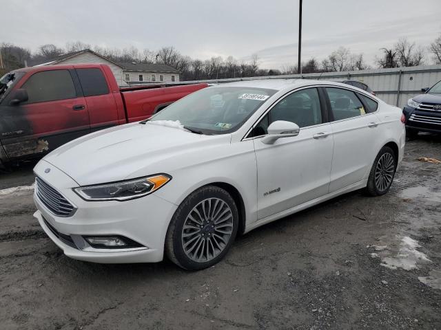 3FA6P0RU3JR151000 - 2018 FORD FUSION TITANIUM/PLATINUM HEV WHITE photo 1