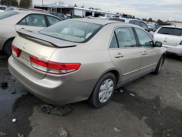 1HGCM56343A026813 - 2003 HONDA ACCORD LX GOLD photo 3