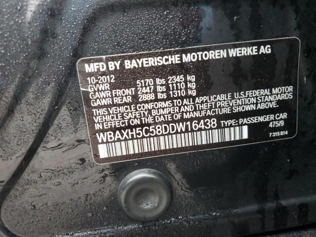 WBAXH5C58DDW16438 - 2013 BMW 528 XI BLACK photo 12