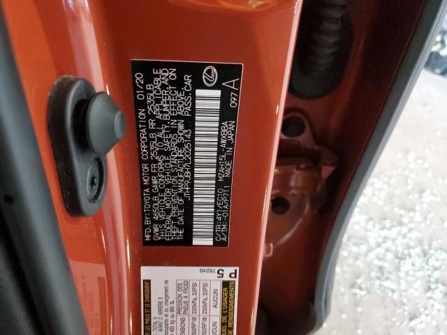 JTHP9JBH7L2025143 - 2020 LEXUS UX 250H ORANGE photo 14