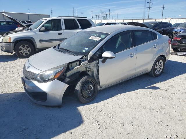 KNADM4A38E6348801 - 2014 KIA RIO LX SILVER photo 1