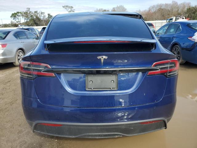 7SAXCDE59NF340924 - 2022 TESLA MODEL X BLUE photo 6