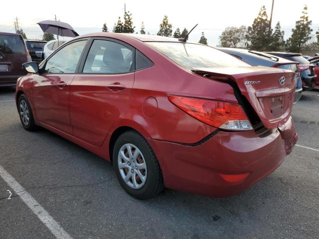 KMHCT4AE2EU722314 - 2014 HYUNDAI ACCENT GLS RED photo 2