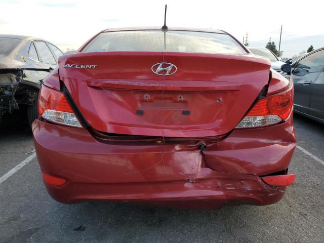 KMHCT4AE2EU722314 - 2014 HYUNDAI ACCENT GLS RED photo 6