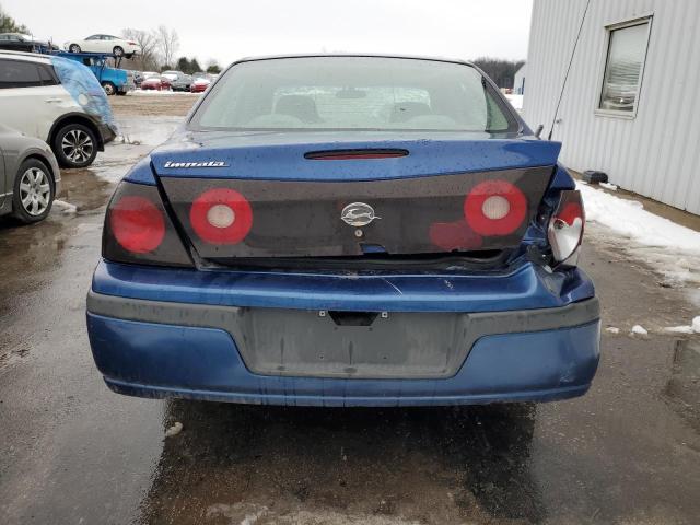 2G1WF52K159328991 - 2005 CHEVROLET IMPALA BLUE photo 6