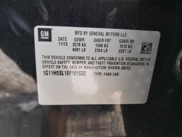 1G11H5SL1EF161522 - 2014 CHEVROLET MALIBU LTZ გრაფიტი ფოტო 12