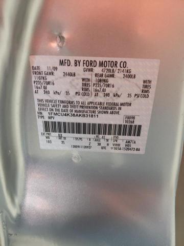 1FMCU4K38AKB31811 - 2010 FORD ESCAPE HYBRID SILVER photo 13