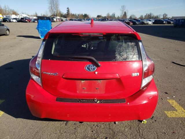 JTDKDTB33G1130185 - 2016 TOYOTA PRIUS C RED photo 6