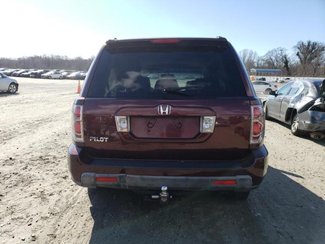 5FNYF28508B027256 - 2008 HONDA PILOT EXL BURGUNDY photo 6