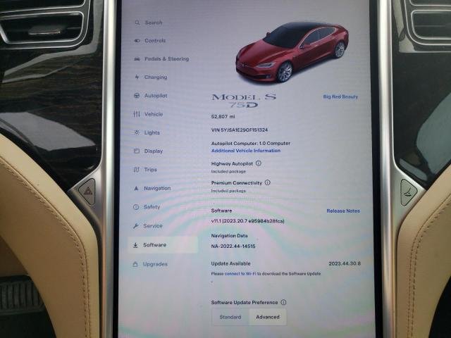 5YJSA1E29GF151324 - 2016 TESLA MODEL S RED photo 9