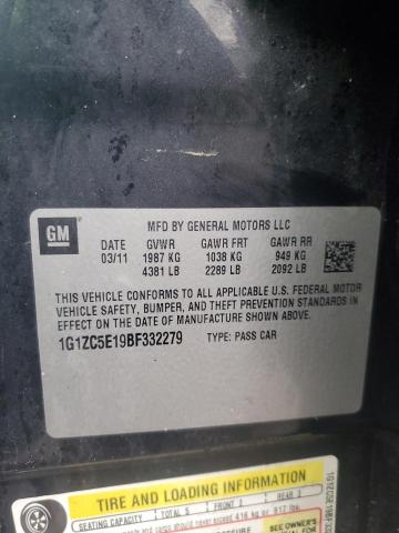 1G1ZC5E19BF332279 - 2011 CHEVROLET MALIBU 1LT 黑色 照片 13