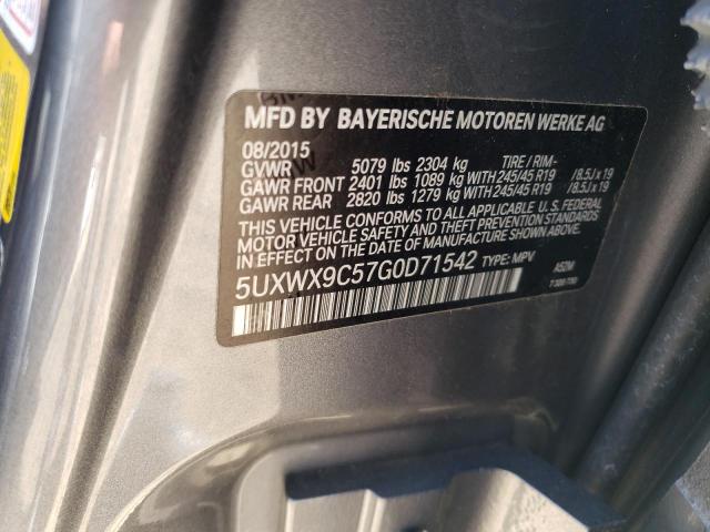 5UXWX9C57G0D71542 - 2016 BMW X3 XDRIVE28I GRAY photo 13