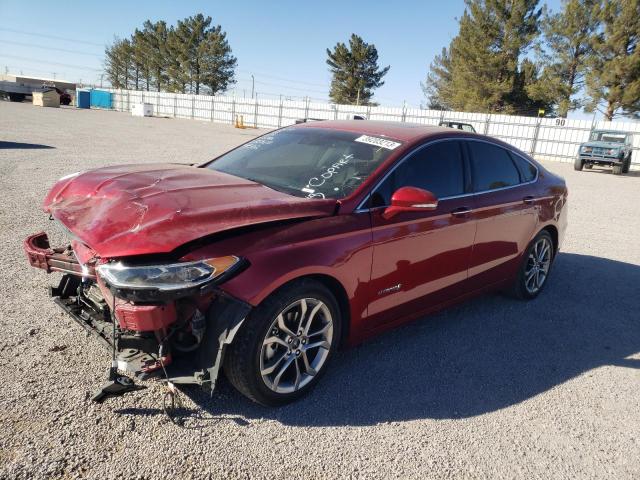 3FA6P0RU6KR273786 - 2019 FORD FUSION TITANIUM RED photo 1