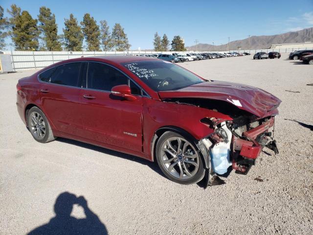 3FA6P0RU6KR273786 - 2019 FORD FUSION TITANIUM RED photo 4