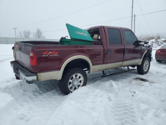 1FTSW21R48EB10810 - 2008 FORD F250 SUPER DUTY BURGUNDY photo 3