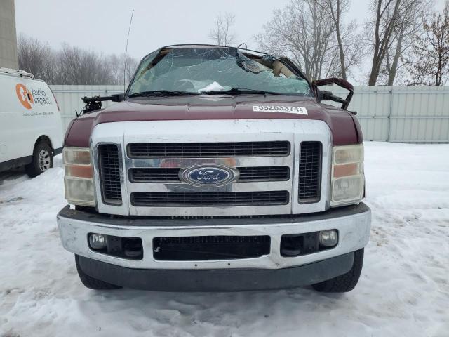 1FTSW21R48EB10810 - 2008 FORD F250 SUPER DUTY BURGUNDY photo 5