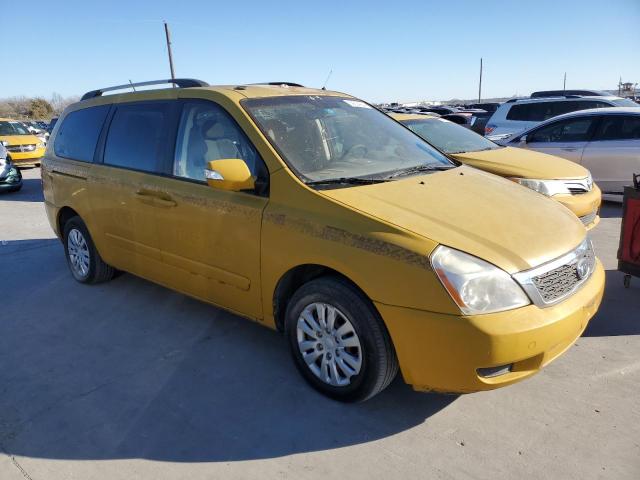 KNDMG4C72C6443183 - 2012 KIA SEDONA LX YELLOW photo 4