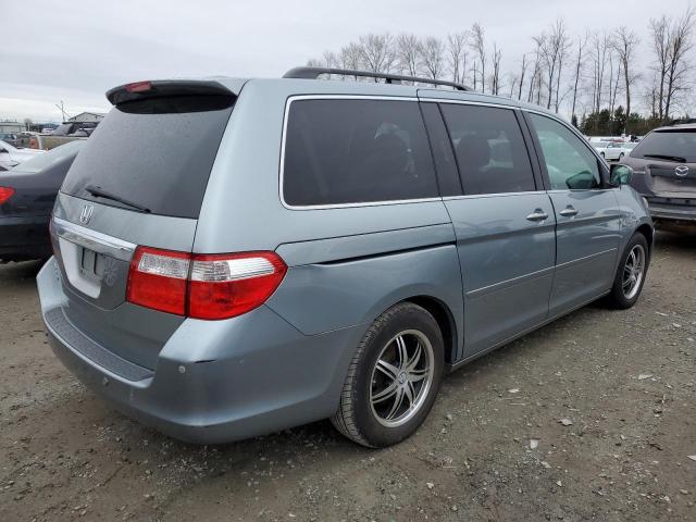 5FNRL38876B023781 - 2006 HONDA ODYSSEY TOURING BLUE photo 3