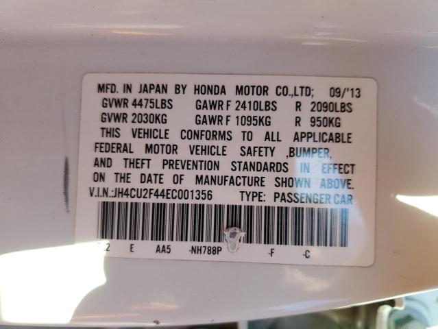 JH4CU2F44EC001356 - 2014 ACURA TSX WHITE photo 12