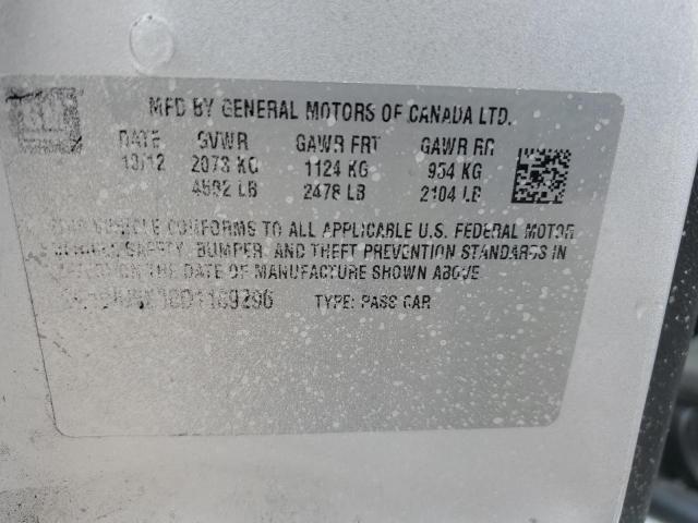 2G1WG5E30D1169296 - 2013 CHEVROLET IMPALA LT SILVER photo 12