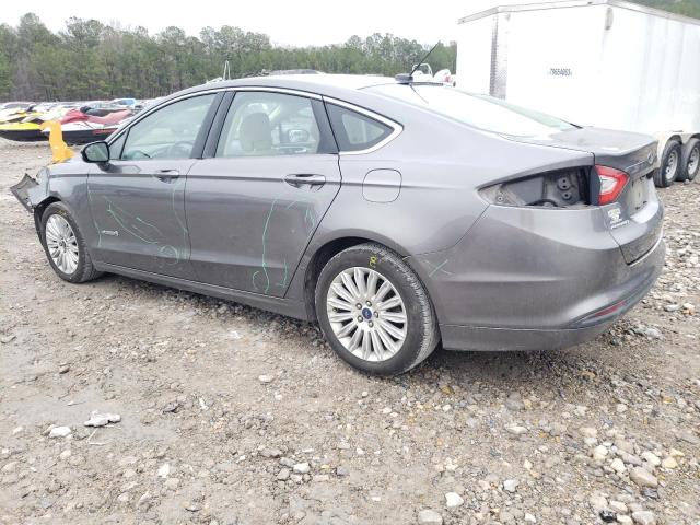 3FA6P0LU2ER311933 - 2014 FORD FUSION SE HYBRID GRAY photo 2