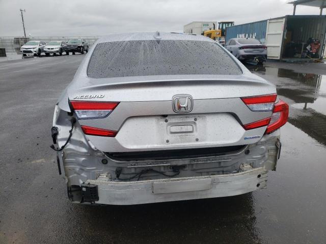 1HGCV3F16KA008537 - 2019 HONDA ACCORD HYBRID SILVER photo 6