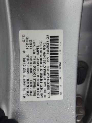 1HGCR2F84DA116590 - 2013 HONDA ACCORD EXL SILVER photo 12