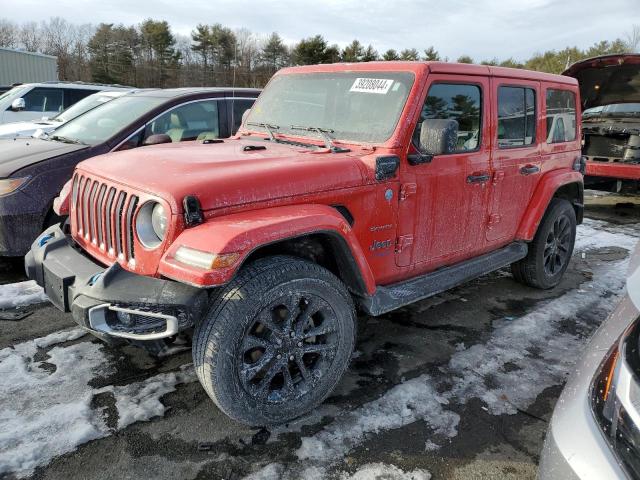 1C4JJXP64NW275220 - 2022 JEEP WRANGLER U SAHARA 4XE RED photo 1