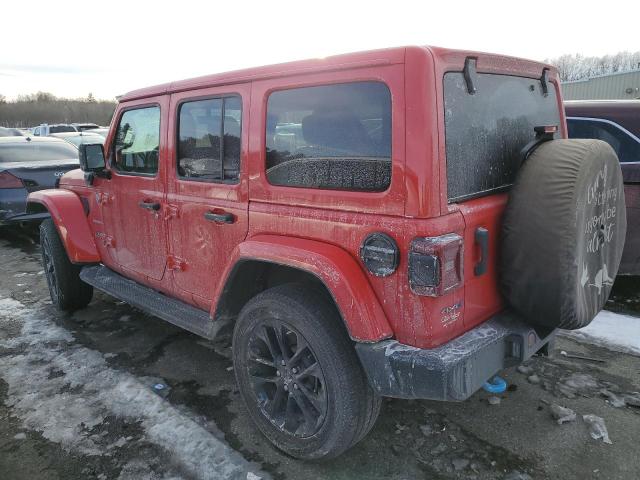 1C4JJXP64NW275220 - 2022 JEEP WRANGLER U SAHARA 4XE RED photo 2