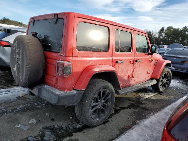 1C4JJXP64NW275220 - 2022 JEEP WRANGLER U SAHARA 4XE RED photo 3